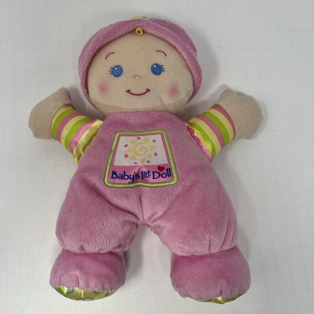 Fisher Price My First Baby Rattle Plush Doll Lovey‎ 10 Inch Stuffed Nursery Toy
